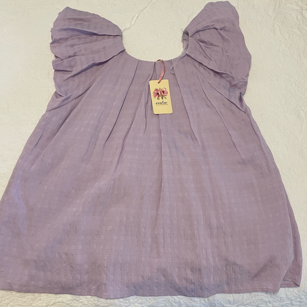 Lavender Puff Sleeve top